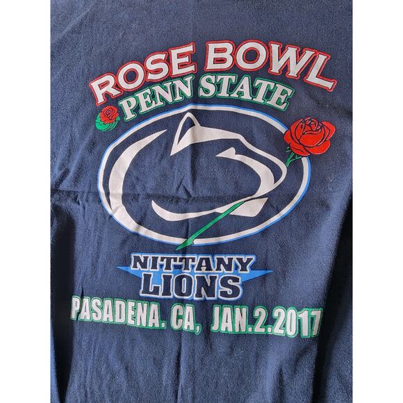 2017 ROSE BOWL + PENN STATE Blue All Players Listed Sequon Barkley T-Shirt SZ XL - Picture 10 of 12